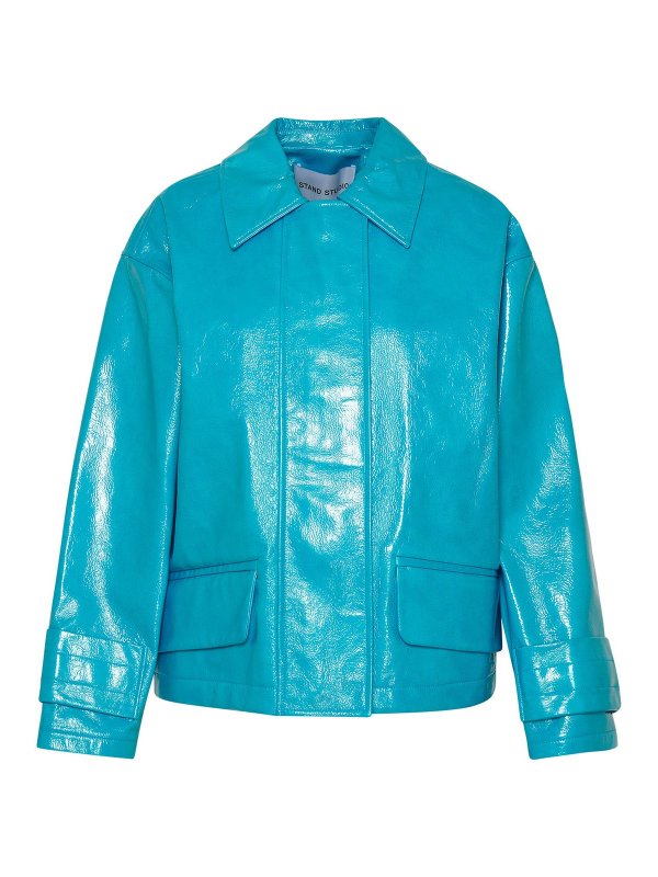 STAND STUDIO: カジュアルジャケット - レザージャケット - ライトブルー