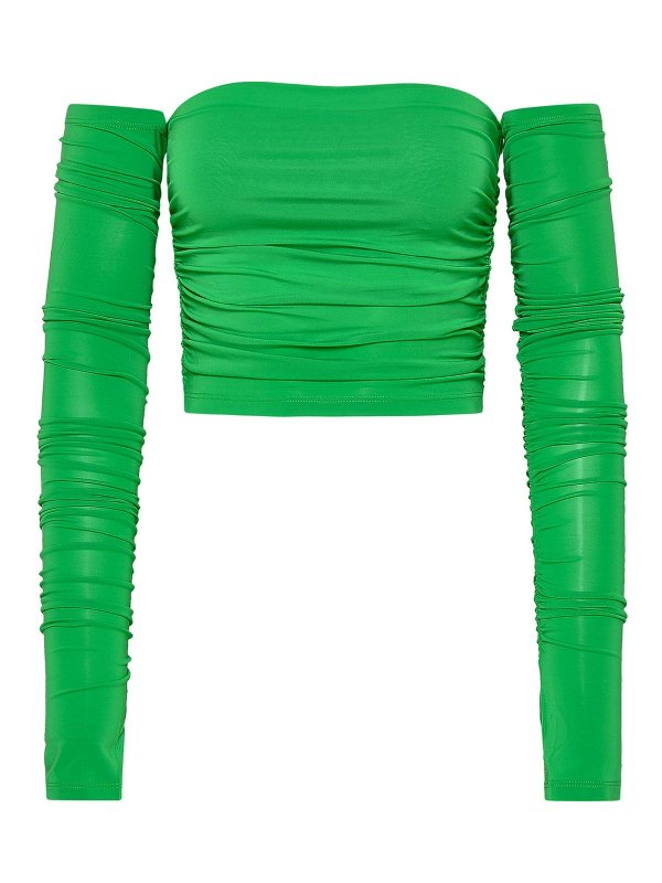 THE ANDAMANE: Tops & Tank tops - Linda top in green viscose blend