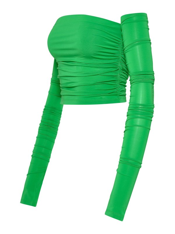 THE ANDAMANE: Tops & Tank tops online - Linda top in green viscose blend