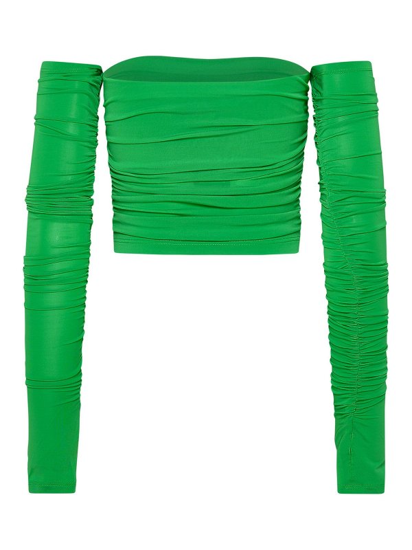 The Best Shops THE ANDAMANE: Tops & Tank tops - Linda top in green viscose blend