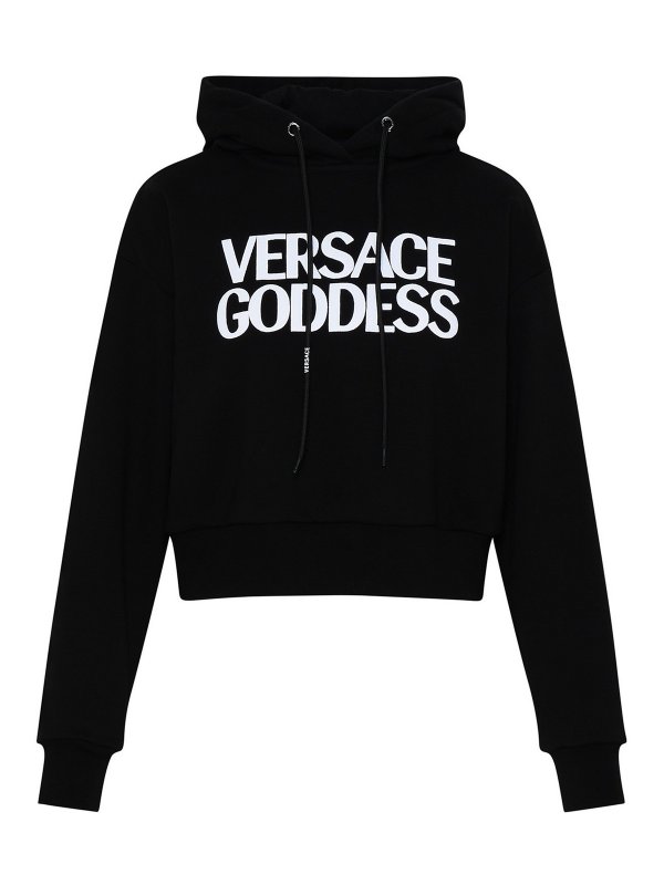 VERSACE: Sweatshirts & Sweaters - Black cotton sweatshirt