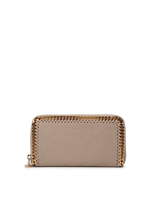STELLA McCARTNEY: portafogli - Portafoglio continental in poliestere beige