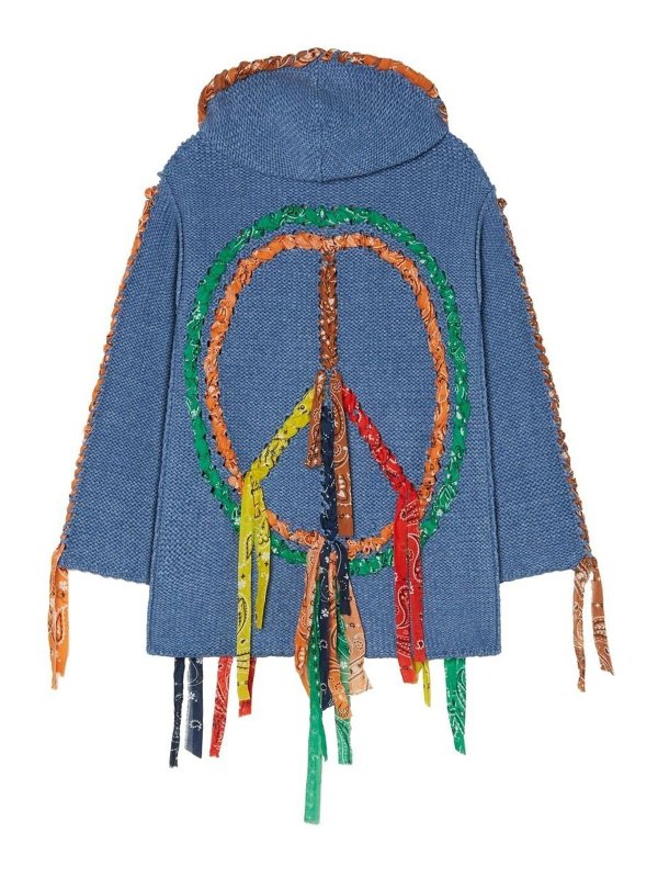 ALANUI: Strickpullover mit V-Ausschnitt online - V-Pullover - Hellblau