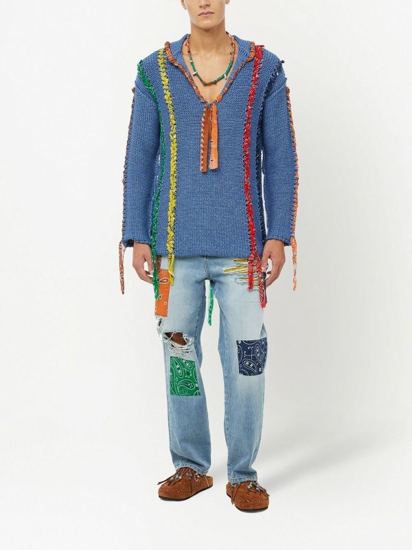 V-Pullover - Hellblau shop online: ALANUI