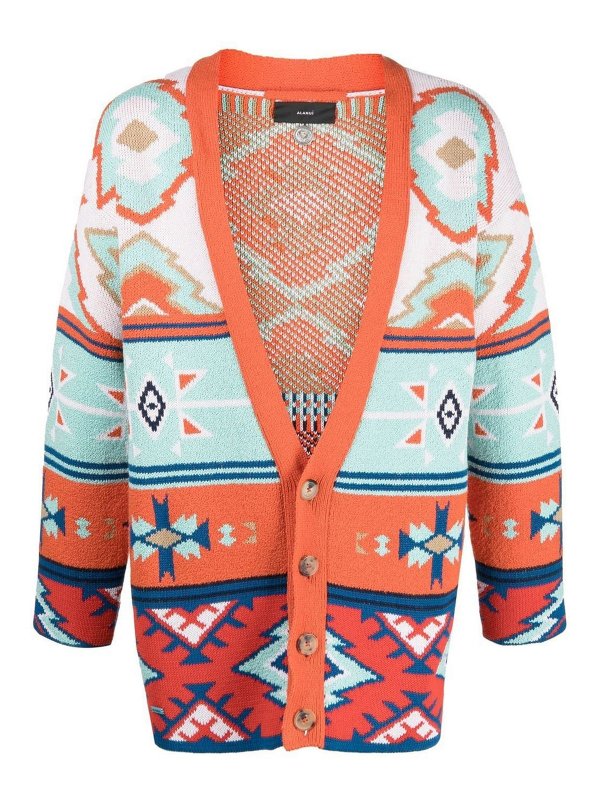 ALANUI: cardigans - Desert road jacquard cardigan