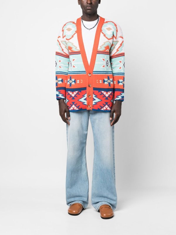 ALANUI: cardigans online - Desert road jacquard cardigan