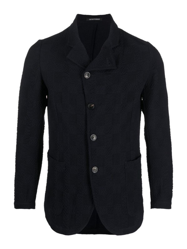 EMPORIO ARMANI: blazers - Off-centre button-up blazer