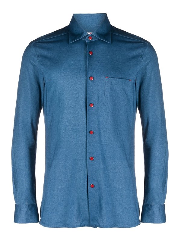 KITON: Hemden - Hemd - Rot