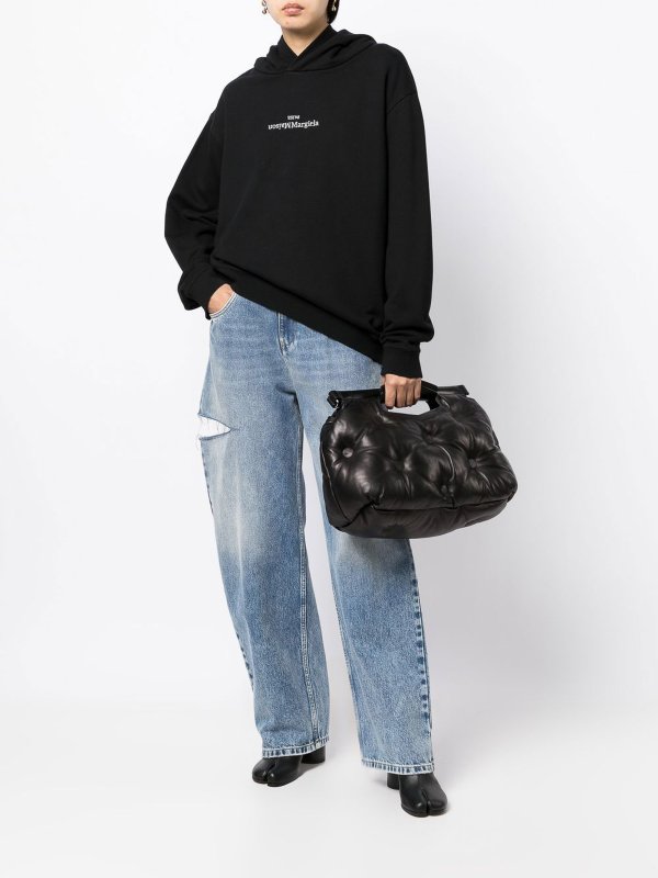 Maison Margiela Logo-print long-sleeve hoodie
