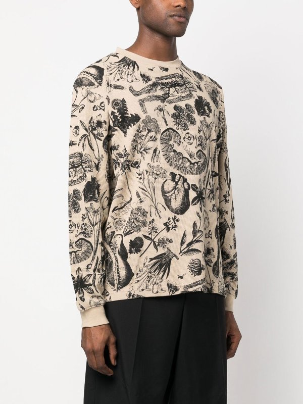 PLEASURES: Sweatshirts & Sweaters online - Graphic-print waffle-knit jumper
