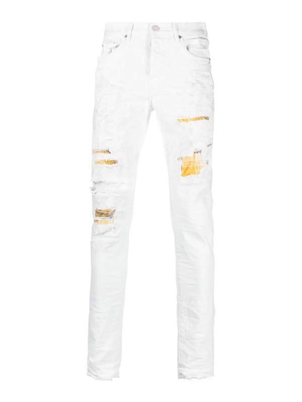 PURPLE BRAND: スキニージーンズ - スキニージーンズ - 白