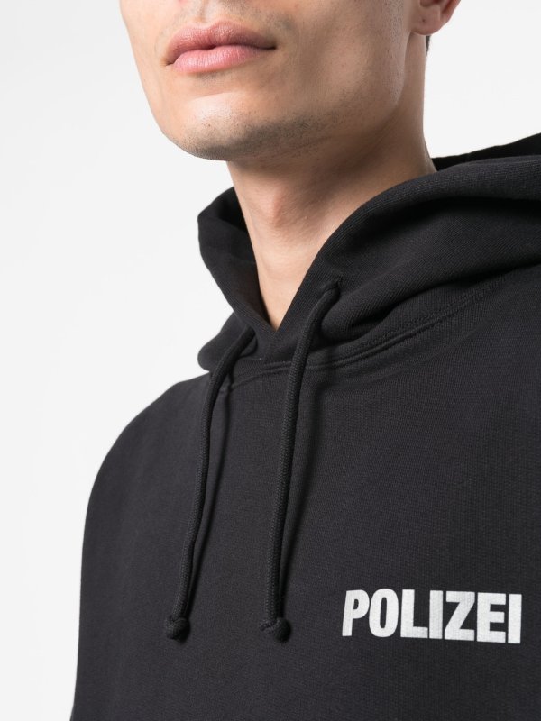 Oversized logo-print hoodie shop online: VETEMENTS