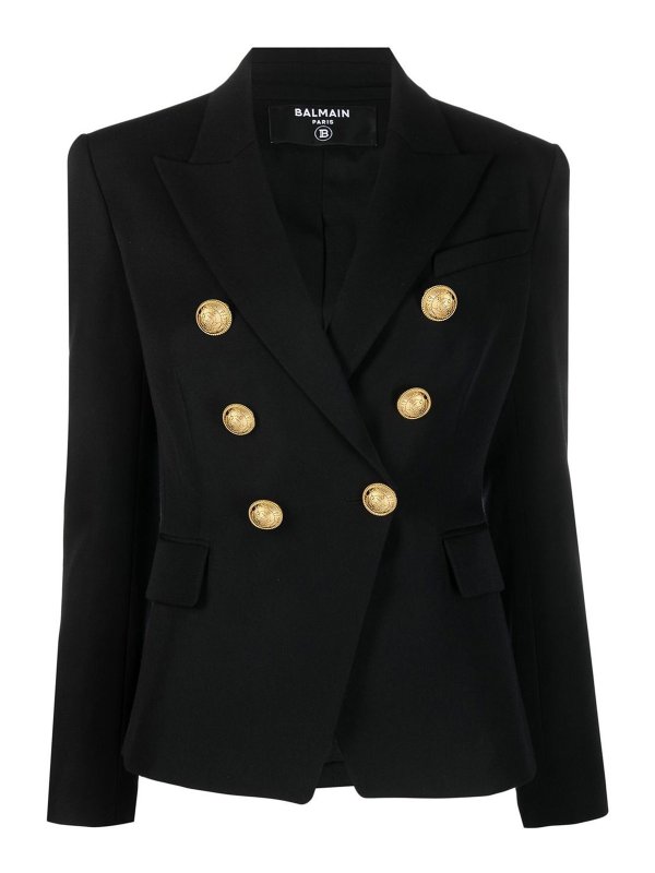 Balmain: Blazer - Blazer - Negro