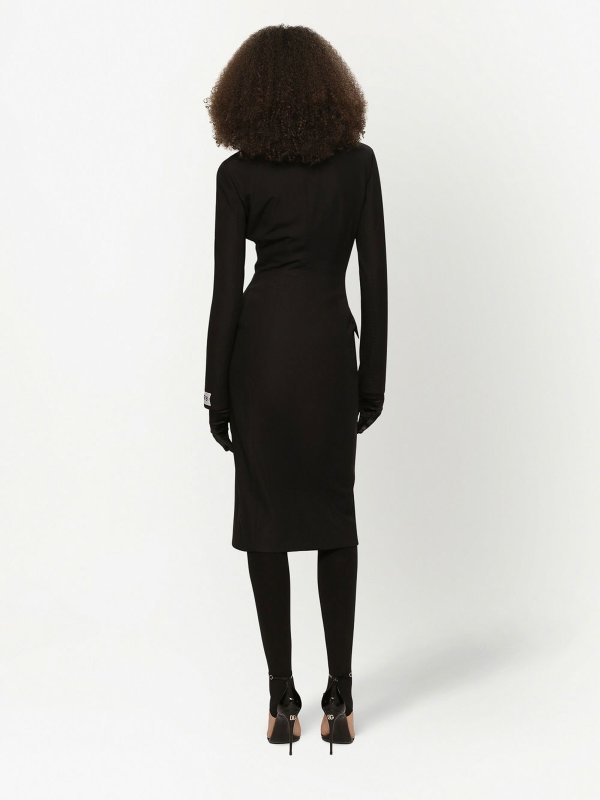 DOLCE & GABBANA: ニーレングスコート online - ロングコート - 黒