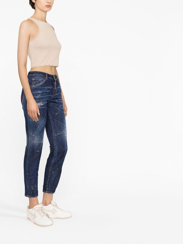 DSQUARED2: ストレートジーンズ online - ストレートジーンズ - ブルー