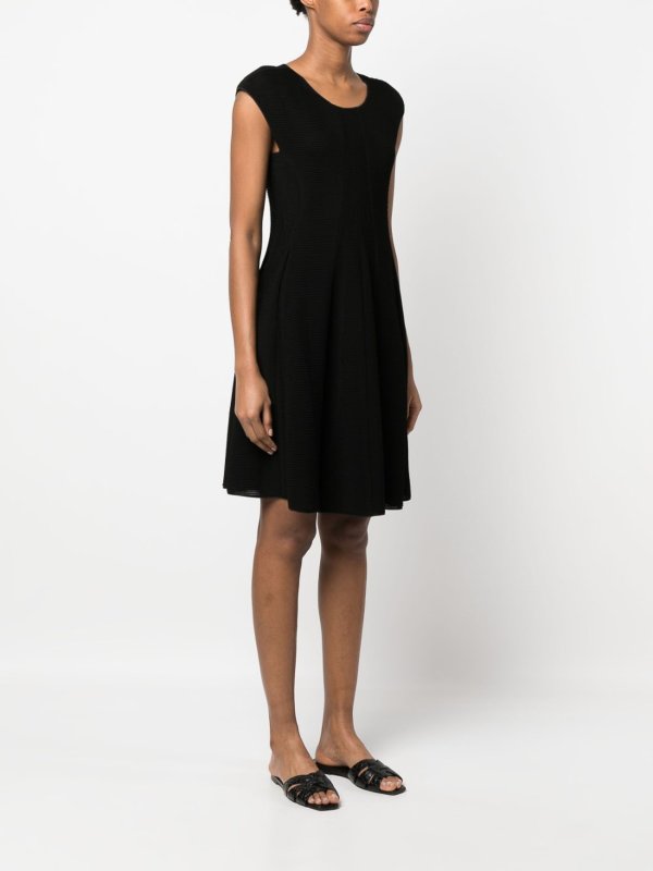 膝丈ドレス - 黒 shop online: EMPORIO ARMANI