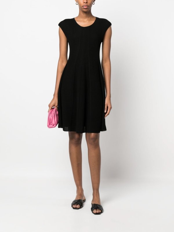 EMPORIO ARMANI buy online 膝丈ドレス - 黒