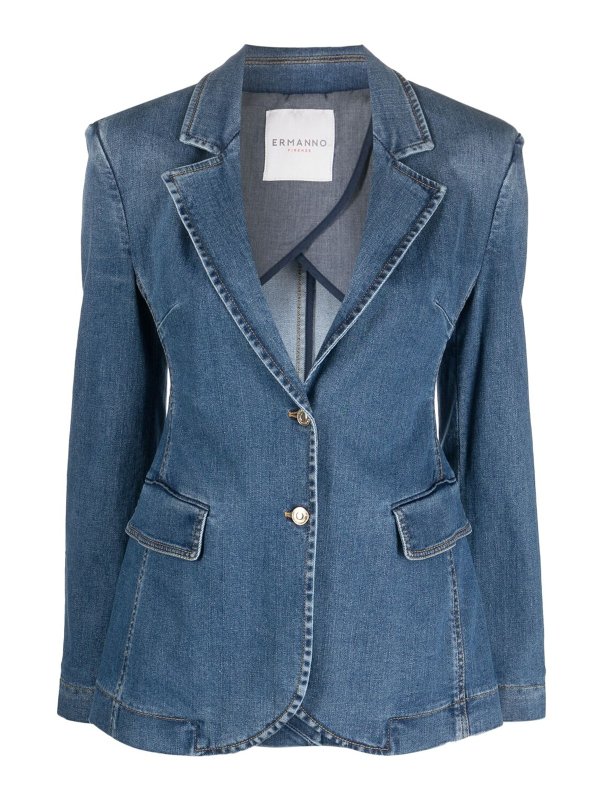 ERMANNO SCERVINO: blazers - Single breasted denim jacket