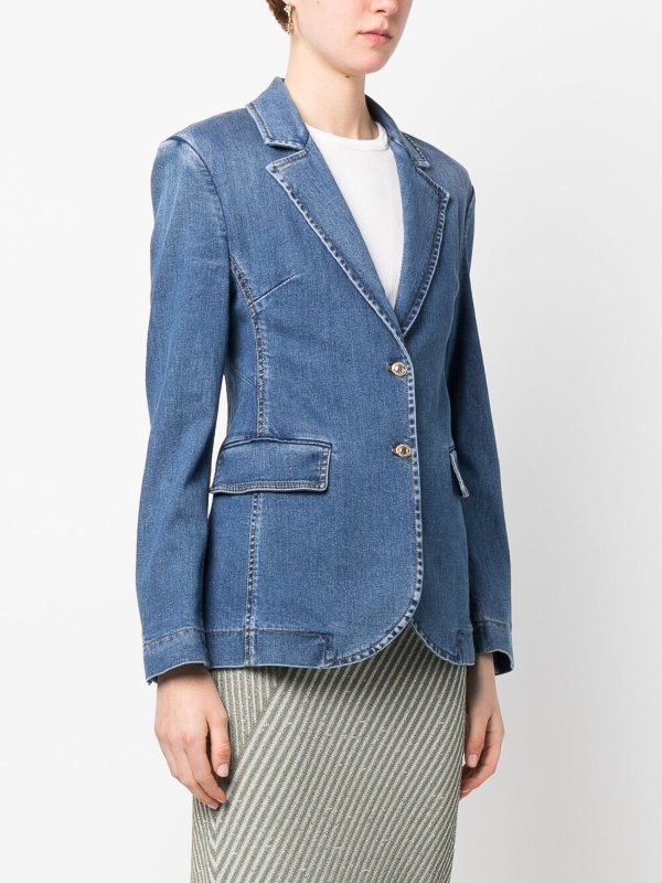 Single breasted denim jacket shop online: ERMANNO SCERVINO