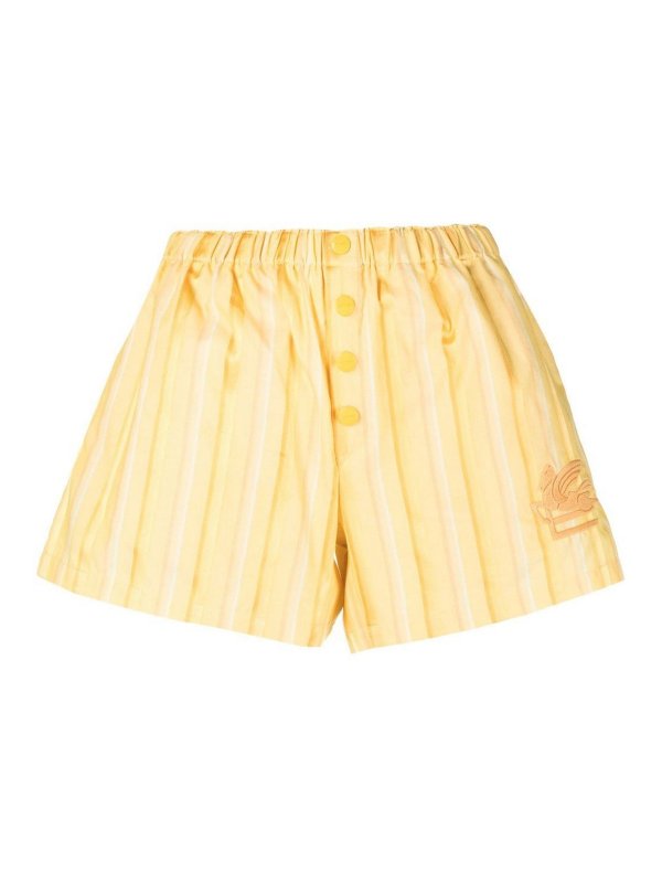 ETRO: トラウザーショーツ - ショートパンツ - イエロー