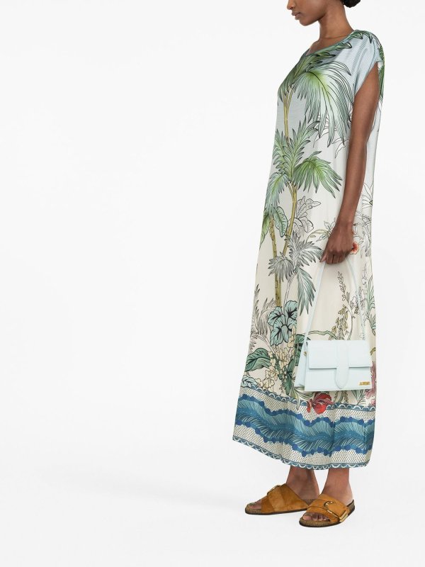 F.R.S FOR RESTLESS SLEEPERS: maxi dresses online - Short printed silk kaftan dress