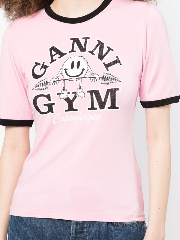 GANNI: t-shirts online - Logo t-shirt