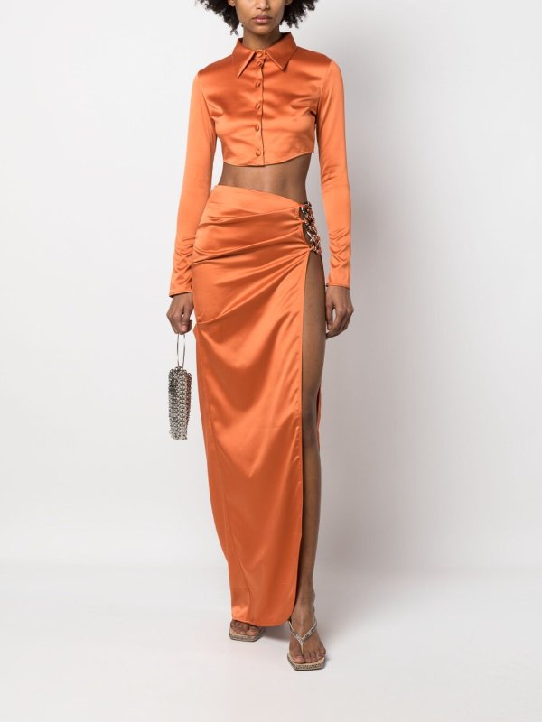 iKRIX GCDS: ロングシャツ - ロングスカート - オレンジ