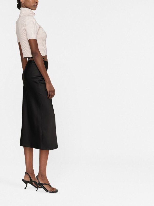 JACQUEMUS: Long skirts online - Strap-detail high-waisted skirt