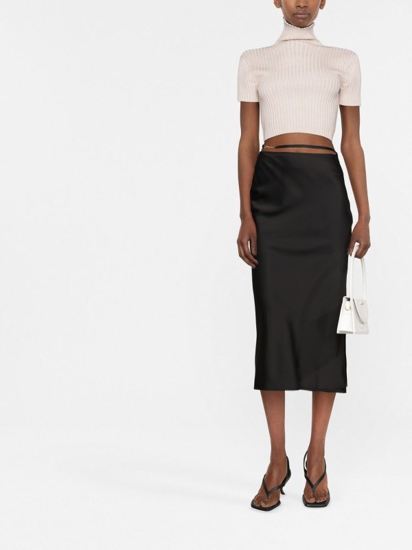 Strap-detail high-waisted skirt shop online: JACQUEMUS