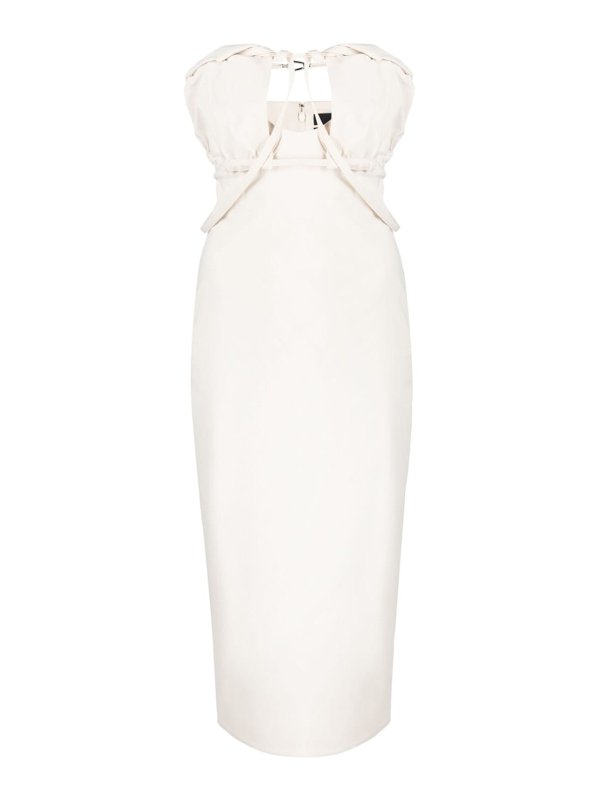 JACQUEMUS: Robe longueur genou - Robe Au Genou - Blanc