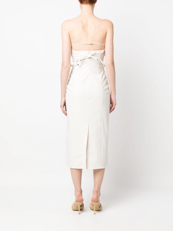 JACQUEMUS: Robe longueur genou online - Robe Au Genou - Blanc