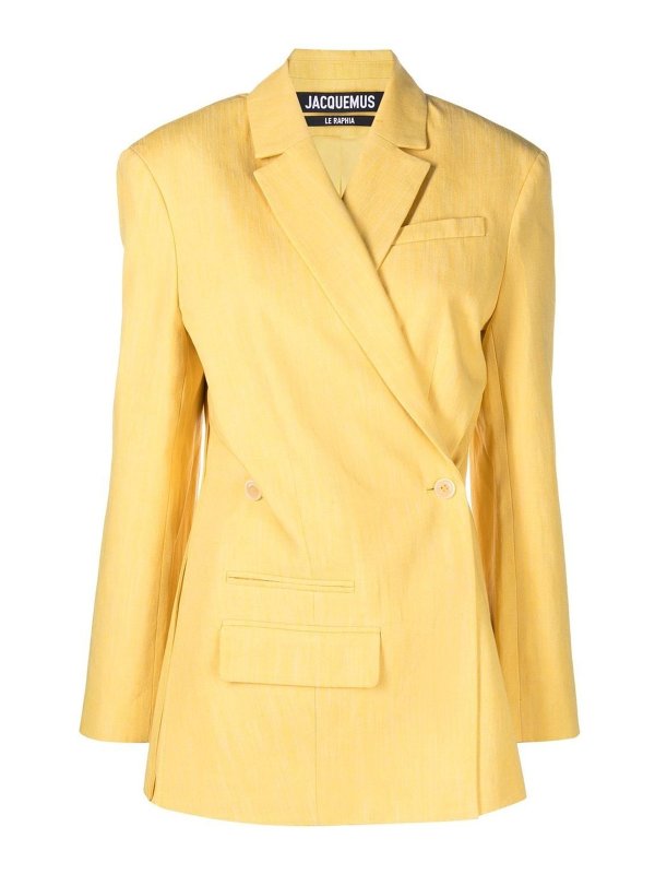 JACQUEMUS: blazers - Asymmetric double-breasted blazer