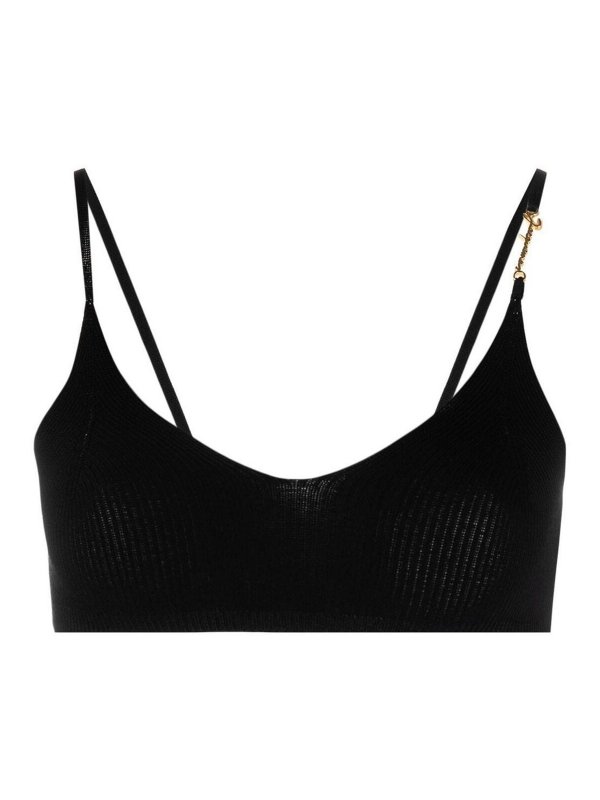 JACQUEMUS: Tops & Tank tops - Le bandeau pralu knit bralette