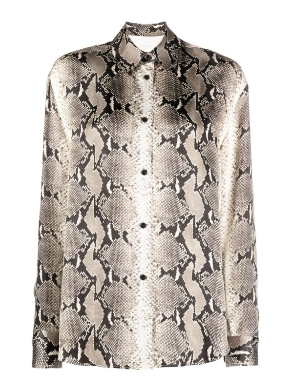 KHAITE: shirts - Python print cupro shirt