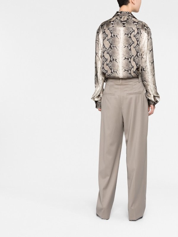 KHAITE: shirts online - Python print cupro shirt