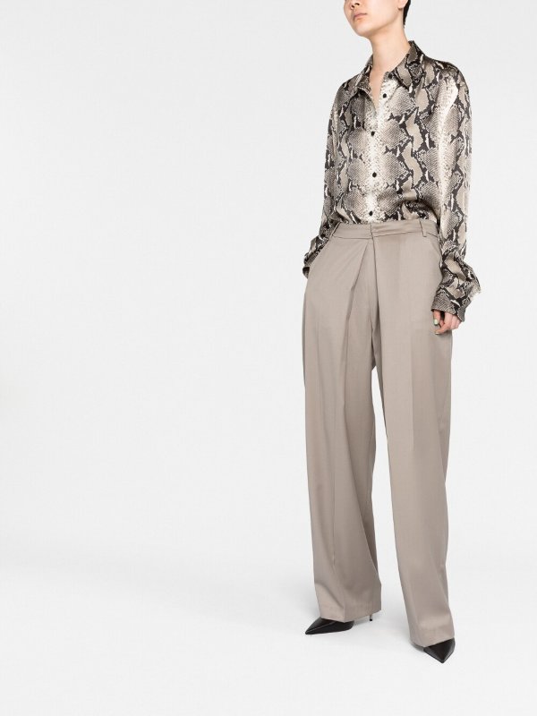 Python print cupro shirt shop online: KHAITE