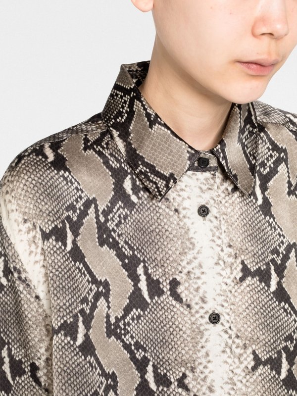 KHAITE buy online Python print cupro shirt