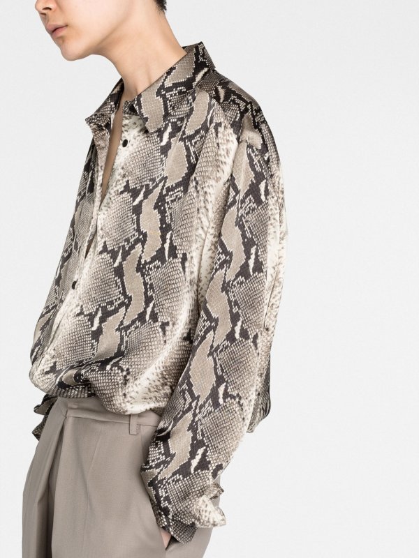 iKRIX KHAITE: Python print cupro shirt