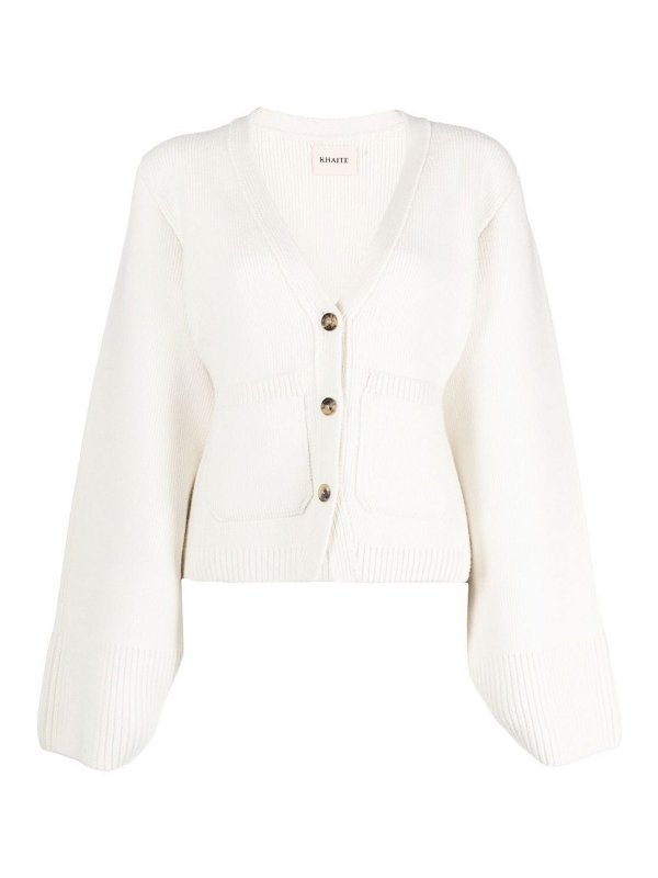 KHAITE: Cardigans - Cardigan - Blanc