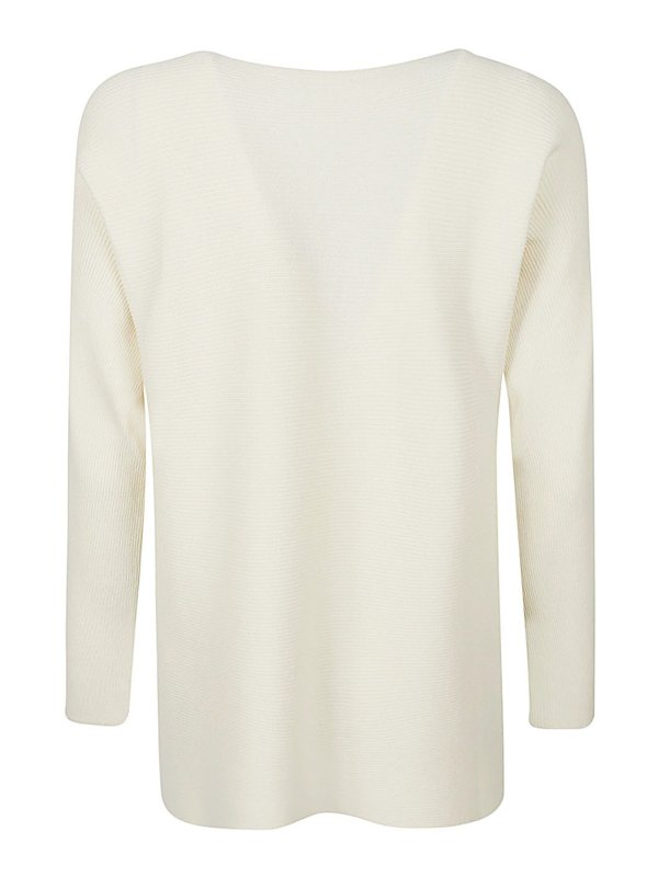 LIVIANA CONTI: Strickpullover mit Rundhalsausschnitt online - Rundhalspullover - Beige