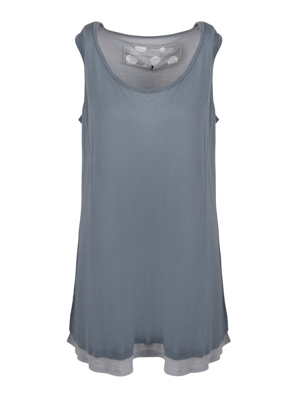 RUNDHOLZ: Tops & Tank tops - Long oversized top with two-tone double layer