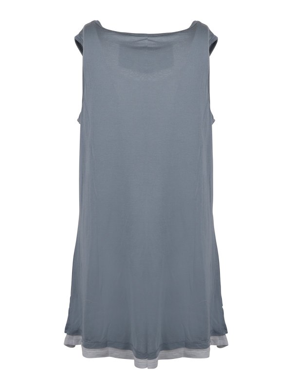 RUNDHOLZ: Tops & Tank tops online - Long oversized top with two-tone double layer