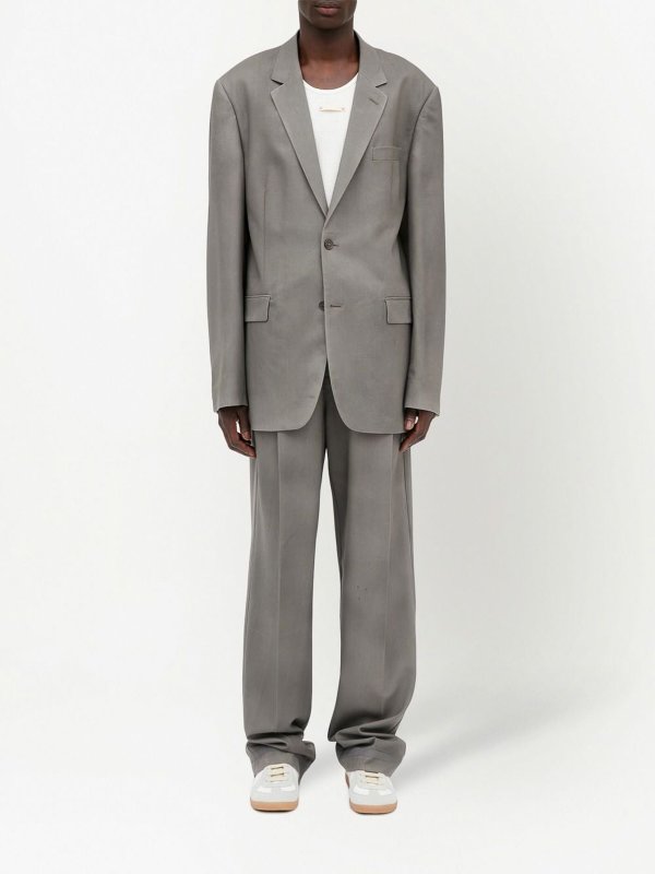 Maison Margiela: blazers online - Wool oversized blazer jacket