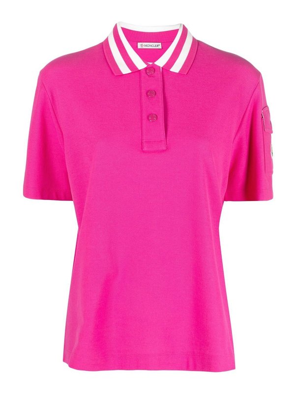 MONCLER: ポロシャツ - ポロシャツ - フクシア