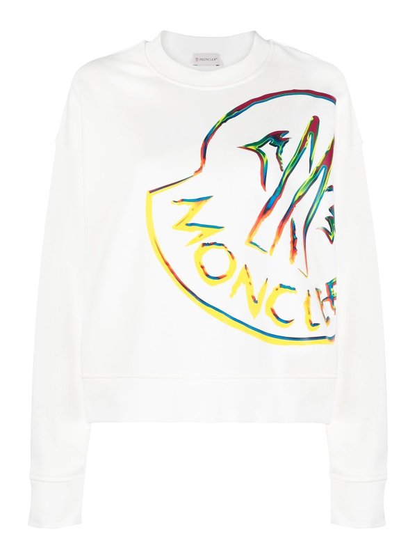 MONCLER: Sudaderas y suéteres - Sudadera - Blanco