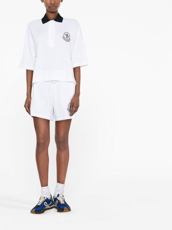 iKRIX MONCLER: Trousers Shorts - Logo cotton shorts
