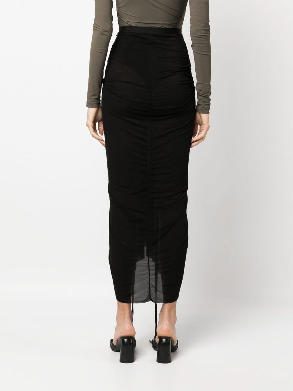 RICK OWENS: ニーレングススカート＆ミディ丈 online - 膝丈/ミディスカート - 黒