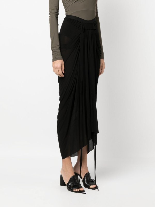 RICK OWENS buy online 膝丈/ミディスカート - 黒