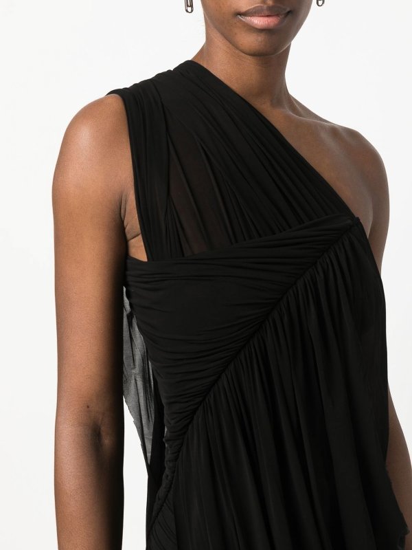 RICK OWENS: knee length dresses online - One-shoulder dress