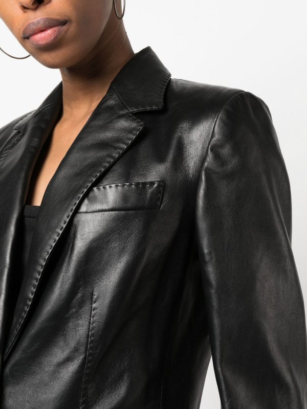 TAGLIATORE: leather jacket online - Single breasted leather jacket